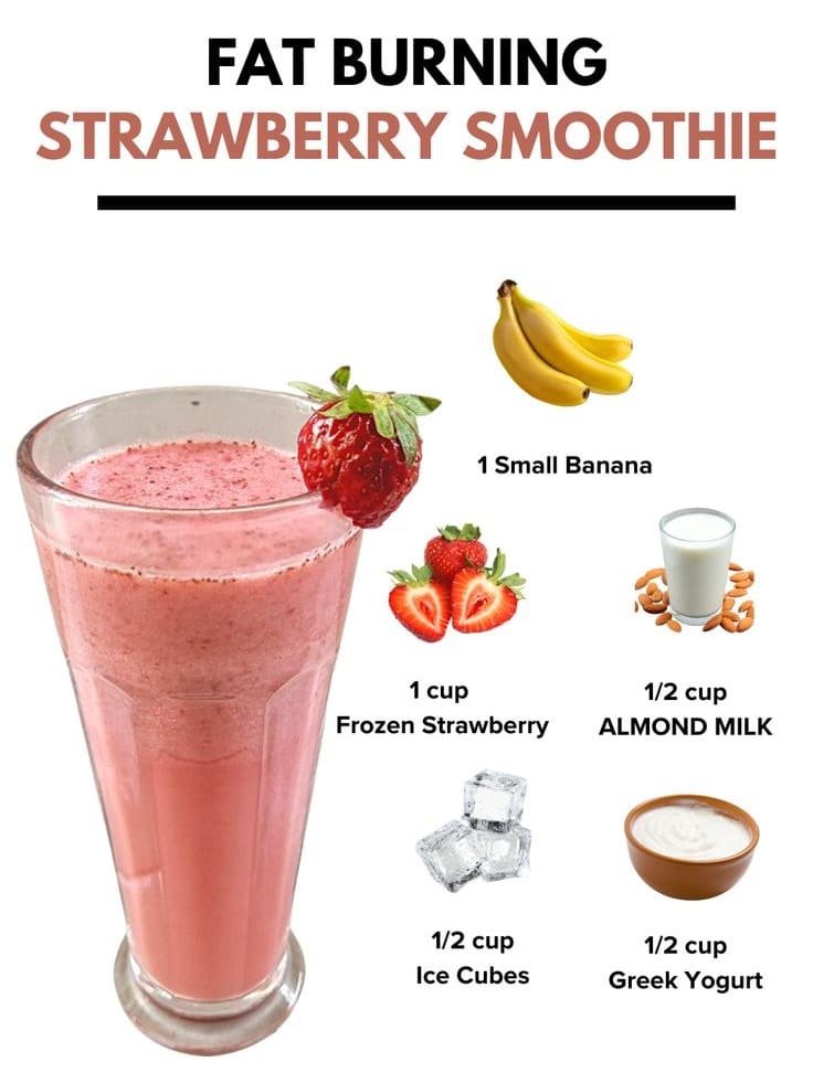 Fat Burning Strawberry Smoothie Recipe for Weight Loss