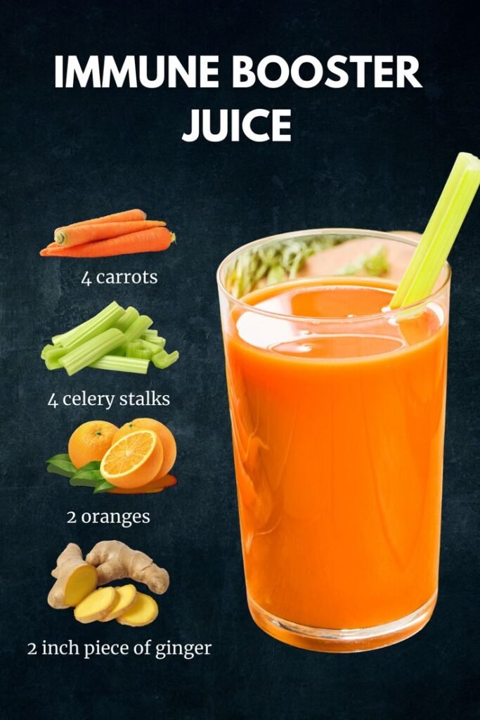 Immune Booster Juice Recipe with Carrots & Oranges