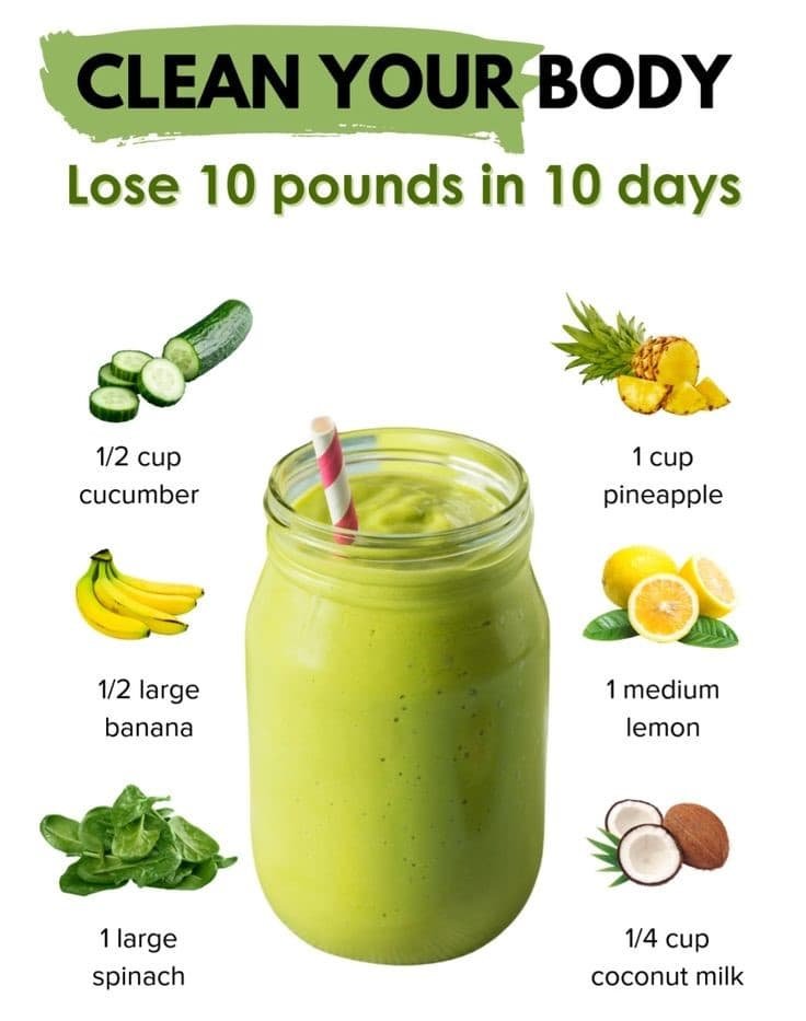 Detox Smoothie to Lose 10 Pounds in 10 Days 1 Detox Smoothie to Lose 10 Pounds in 10 Days 1