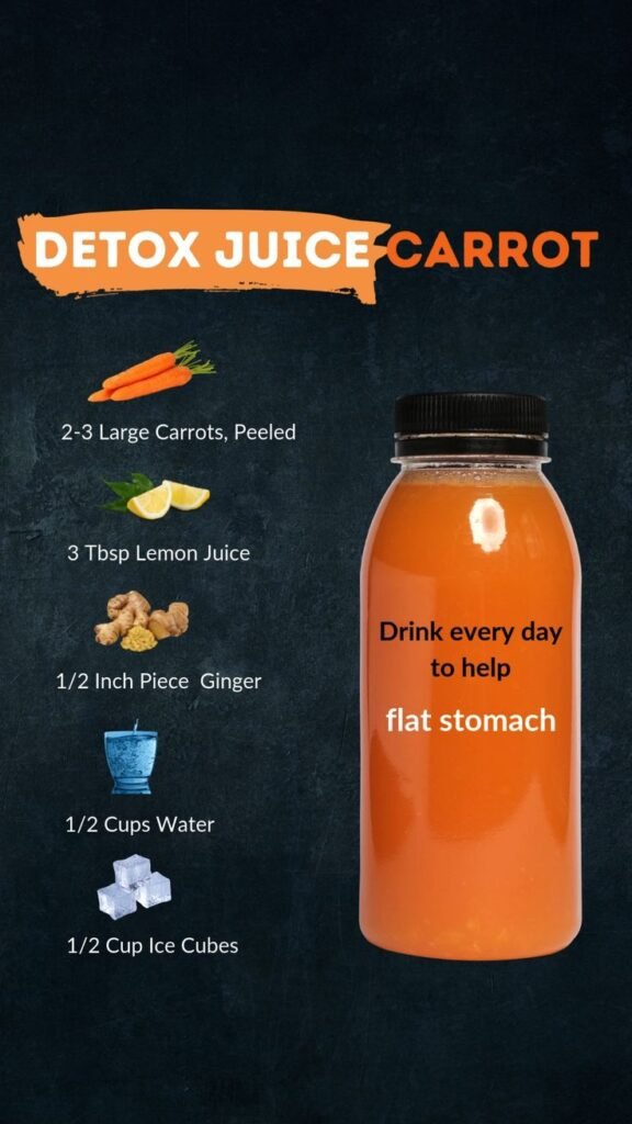 Flat Belly Detox Juice with Carrot & Ginger Flat Belly Detox Juice with Carrot & Ginger