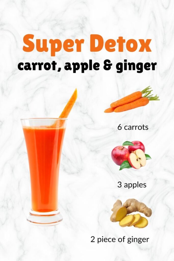 Super Detox Juice with Carrot, Apple & Ginger