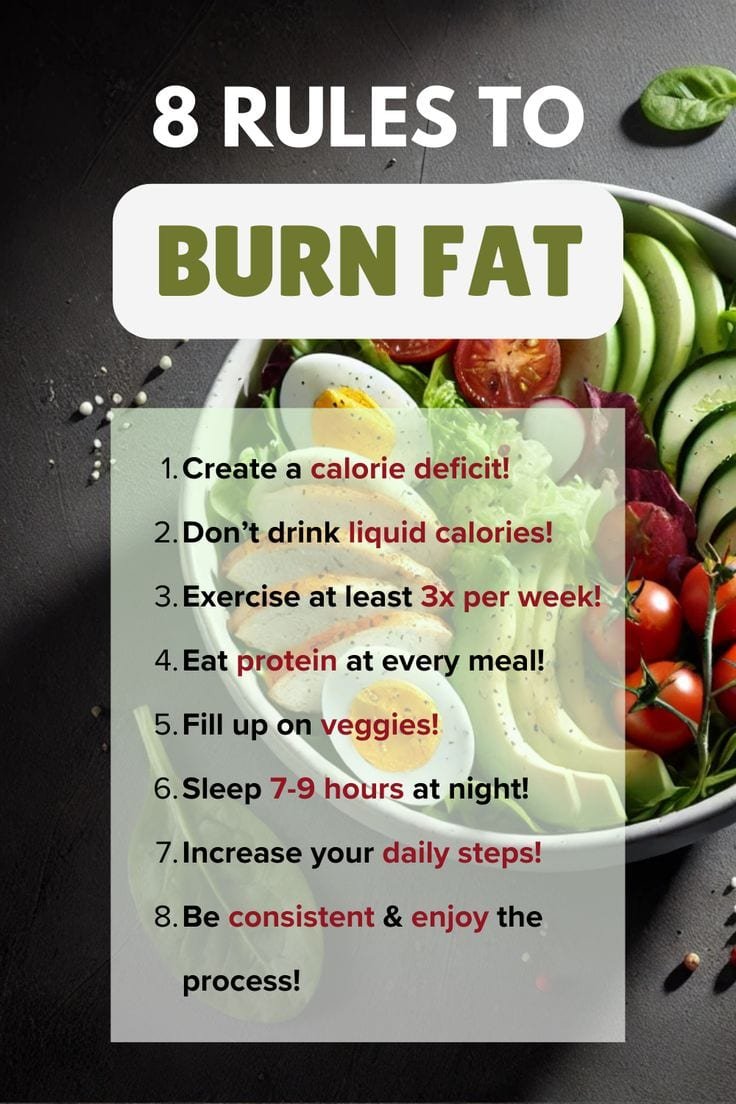 8 Rules to Burn Fat and Lose Weight Naturally