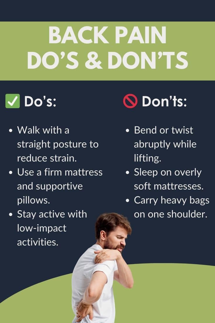 Back Pain Do’s and Don’ts for Daily Relief