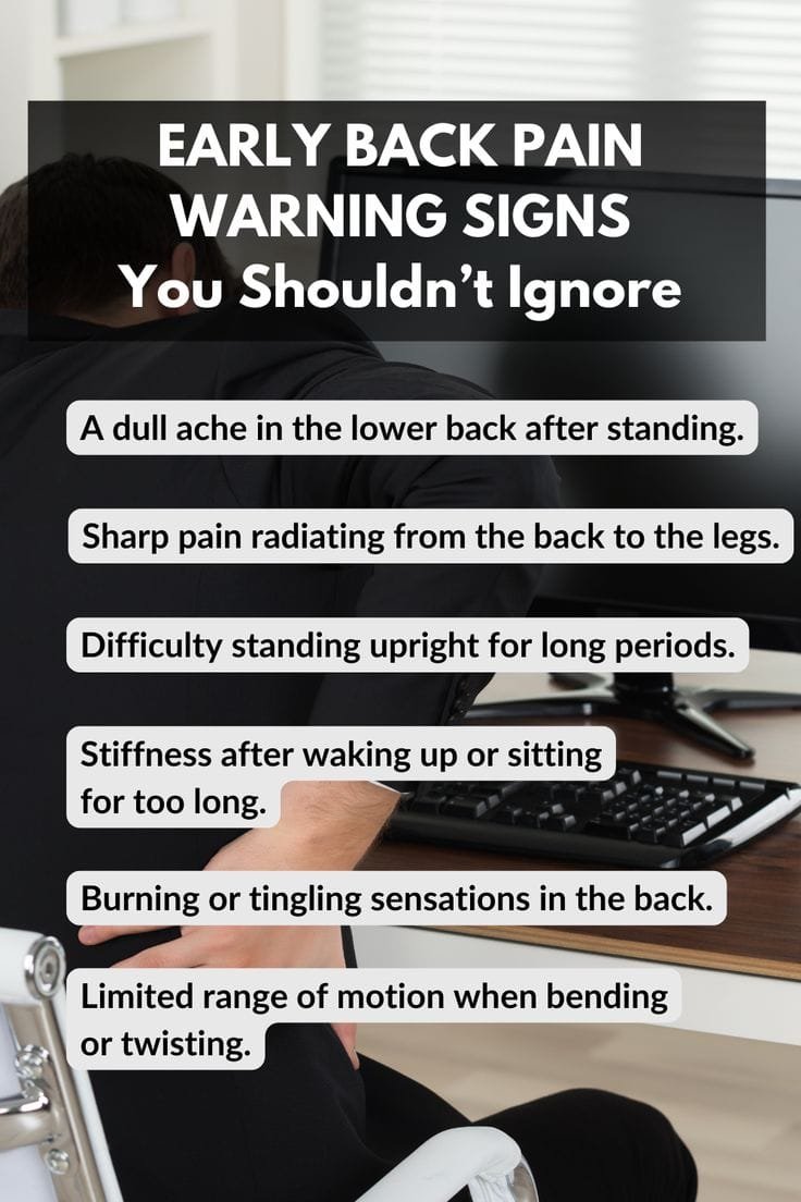 Early Back Pain Warning Signs to Watch Out For
