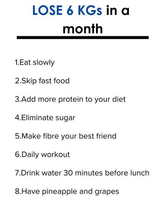 Lose 6 KGs in a Month: 8 Simple Habits That Truly Work