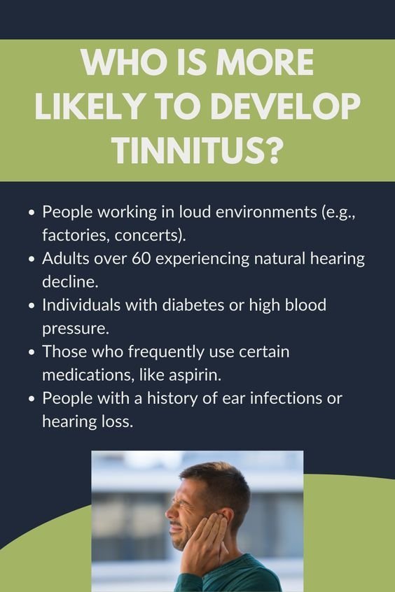Who Is More Likely to Develop Tinnitus? Key Risk Groups 1 3 58
