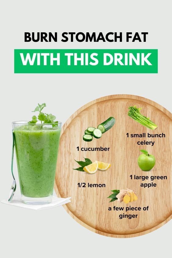 Burn Stomach Fat with This Green Detox Drink