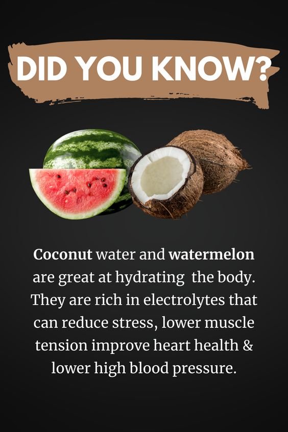Hydration Benefits of Coconut Water and Watermelon