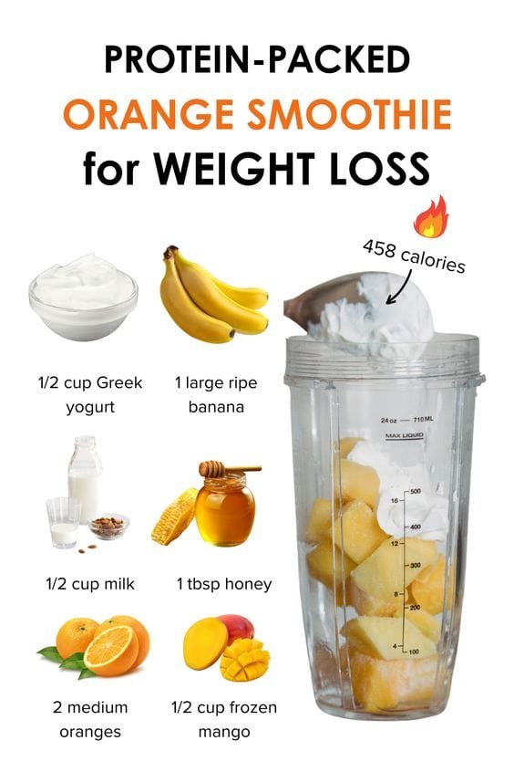 Protein-Packed Orange Smoothie for Weight Loss Protein-Packed Orange Smoothie for Weight Loss