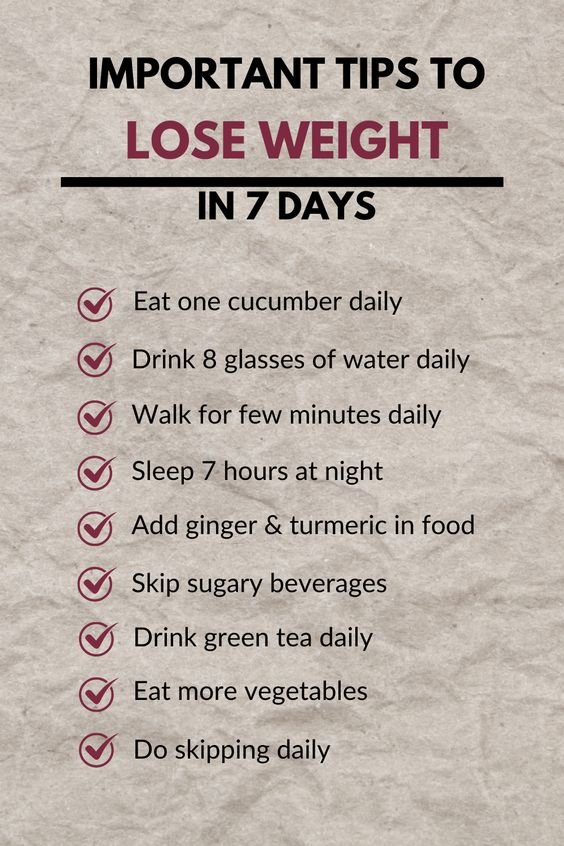 Important Tips to Lose Weight in 7 Days Safely