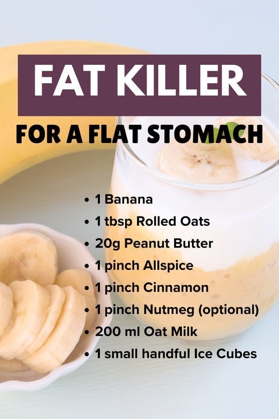 Fat Killer for a Flat Stomach: Banana Oat Smoothie Fat Killer for a Flat Stomach: Banana Oat Smoothie